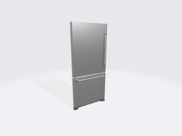 KitchenAid 18.67-cu ft Standard-Depth Bottom-Freezer Refrigerator Ice Maker Optional (sold separately) ( Stainless steel )