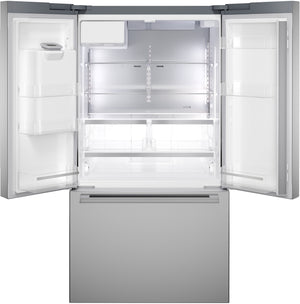 Bosch Counter-Depth 500 Series 21.6-cu ft 3 -Door Smart Compatible French Door Refrigerator with Ice Maker with Water and Ice Dispenser ( Stainless Steel ) ENERGY STAR Certified