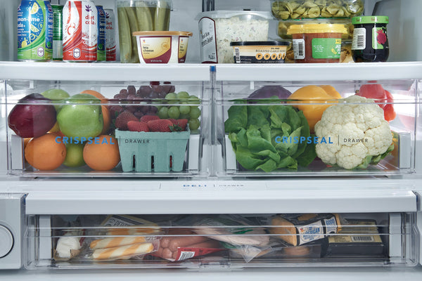 Frigidaire Standard-Depth 27.8-cu ft 3 -Door French Door Refrigerator with Ice Maker with Water and Ice Dispenser ( Stainless Steel ) ENERGY STAR Certified
