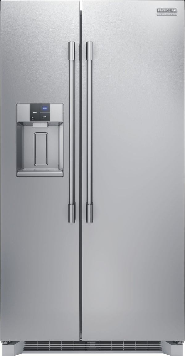 Frigidaire Professional 22.3-cu ft Counter-Depth Side-by-Side Refrigerator with Ice Maker ,Water and Ice Dispenser ( Smudge-Proof Stainless Steel ) ENERGY STAR Certified