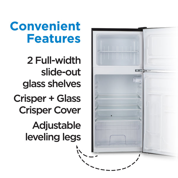 Commercial Cool 4.5-cu ft Mini Fridge with Freezer ( Black )