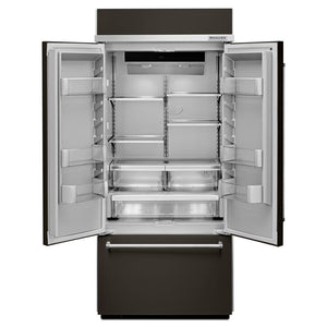 KitchenAid Standard-Depth 20.8-Cu. Feet 3 -Door Built-In French Door Refrigerator with Ice Maker ( Black Stainless Steel with PRINTSHIELD Finish )