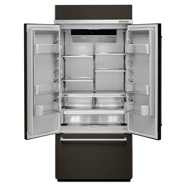 KitchenAid Standard-Depth 20.8-Cu. Feet 3 -Door Built-In French Door Refrigerator with Ice Maker ( Black Stainless Steel with PRINTSHIELD Finish )
