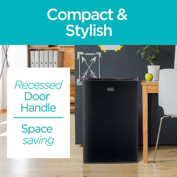 BLACK+DECKER 3.2-cu ft Mini Fridge with Freezer ( Black ) ENERGY STAR
