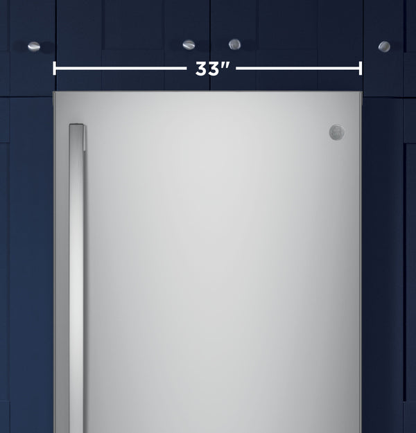GE 24.9-Cu. Feet Standard-Depth Bottom-Freezer Refrigerator with Ice Maker ( Stainless steel ) ENERGY STAR Certified