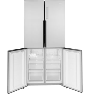Haier 16.8-Cu. Feet Counter-Depth Bottom-Freezer Refrigerator Ice Maker Optional (sold separately) ( Stainless ) ENERGY STAR Certified