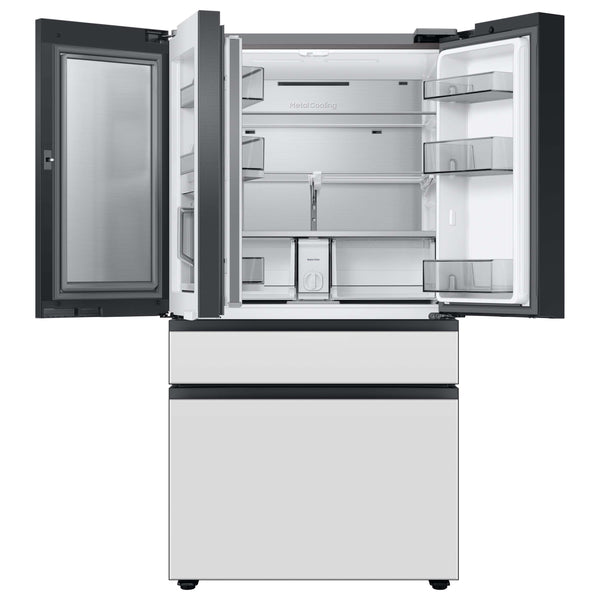Samsung Bespoke Standard-Depth Beverage Center 28.8-cu ft 4 -Door Smart Compatible French Door Refrigerator with Dual Ice Maker with Water Dispenser and Door within Door ( Panels Sold Separately ) ENERGY STAR Certified