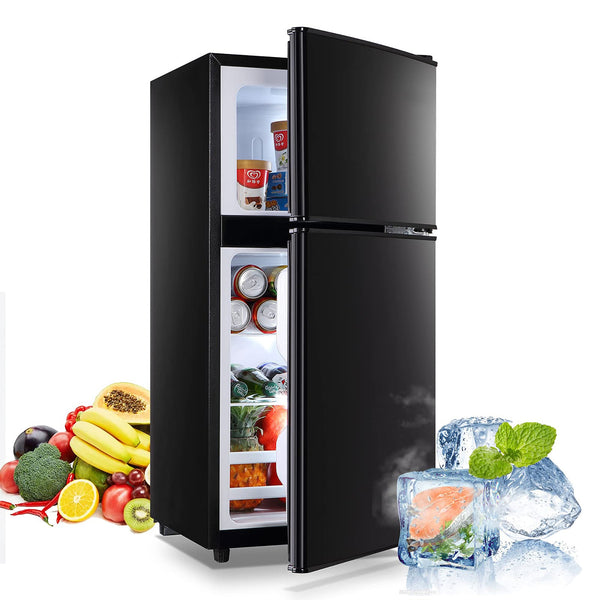 Jeremy Cass 3.5-cu ft Mini Fridge with Freezer ( Black ) ENERGY STAR