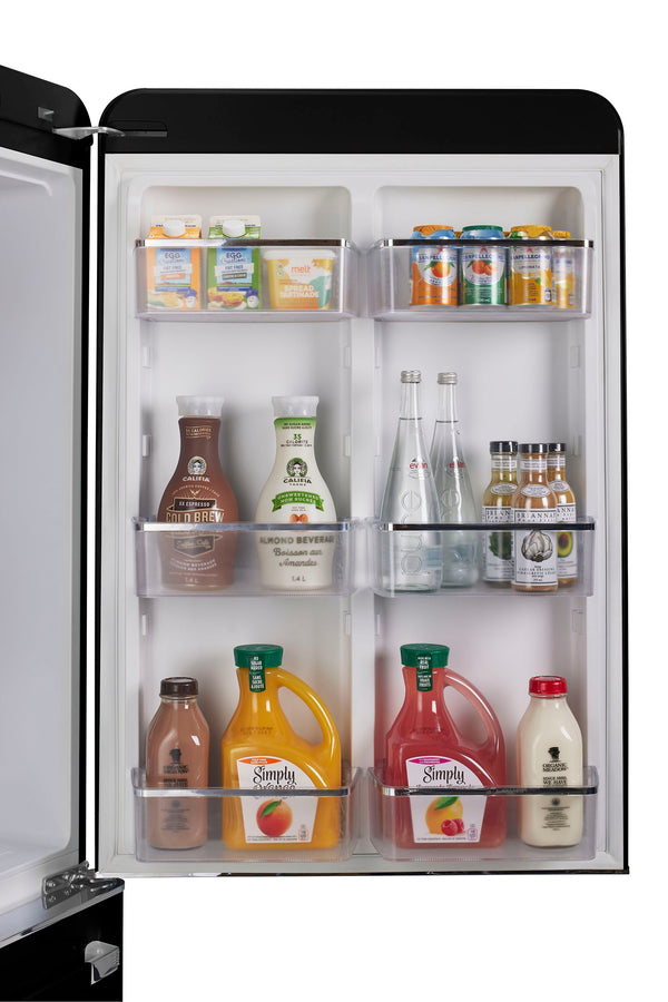UNIQUE Classic Retro 17.7-cu ft Counter-Depth Bottom-Freezer Refrigerator with Ice Maker ( Midnight Black ) ENERGY STAR Certified