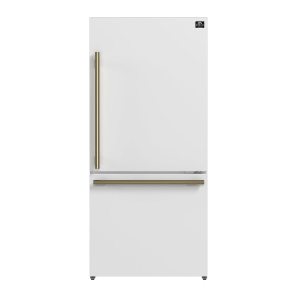 FORNO Espresso 17.2-cu ft Counter-Depth Bottom-Freezer Refrigerator White ) ENERGY STAR Certified