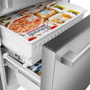 Hisense 17.2-cu ft Counter-Depth Bottom-Freezer Refrigerator Fingerprint Resistant Stainless Steel ) ENERGY STAR Certified