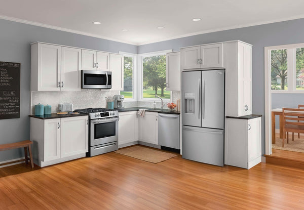 Frigidaire Counter-Depth 22.6-cu ft 3 -Door French Door Refrigerator with Ice Maker with Water and Ice Dispenser ( Stainless steel ) ENERGY STAR Certified