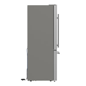 FORNO Milano Espresso 17.2-cu ft Counter-Depth Bottom-Freezer Refrigerator with Ice Maker ( Stainless steel ) ENERGY STAR Certified