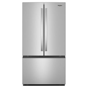 Whirlpool Standard-Depth 30.52-cu ft 3 -Door French Door Refrigerator with Ice Maker with Water Dispenser ( Fingerprint Resistant Stainless Finish ) ENERGY STAR Certified