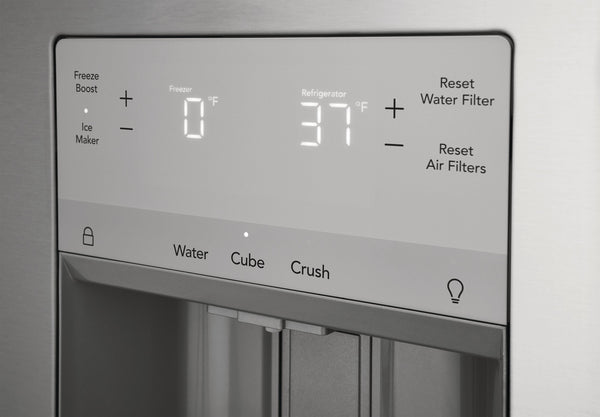 Frigidaire Standard-Depth 27.8-cu ft 3 -Door French Door Refrigerator with Ice Maker with Water and Ice Dispenser ( Stainless Steel ) ENERGY STAR Certified