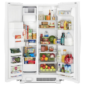 Whirlpool 21.4-cu ft Side-by-Side Refrigerator with Ice Maker ,Water and Ice Dispenser ( White ) ENERGY STAR Certified