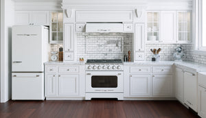 UNIQUE Classic Retro 17.7-cu ft Counter-Depth Bottom-Freezer Refrigerator with Ice Maker ( Marshmallow White ) ENERGY STAR Certified