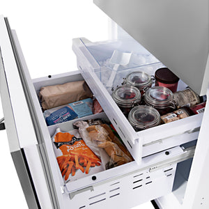 ZLINE KITCHEN & BATH Built-In 16.1-cu ft Counter-Depth Built-In Bottom-Freezer Refrigerator with Ice Maker ( Stainless Steel ) ENERGY STAR Certified