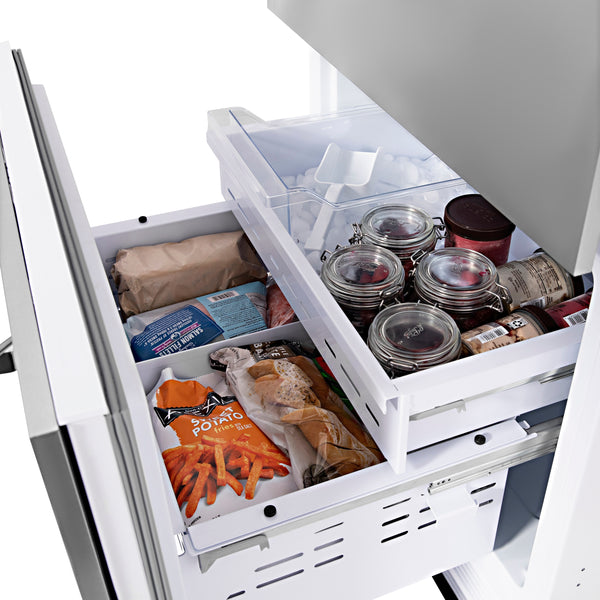 ZLINE KITCHEN & BATH Built-In 16.1-cu ft Counter-Depth Built-In Bottom-Freezer Refrigerator with Ice Maker ( Stainless Steel ) ENERGY STAR Certified