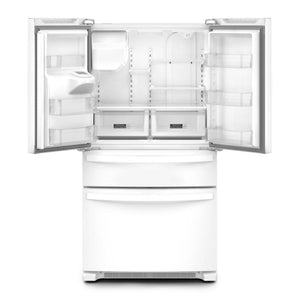 Whirlpool Standard-Depth 24.5-cu ft 4 -Door French Door Refrigerator with Ice Maker with Water and Ice Dispenser ( White ) ENERGY STAR Certified