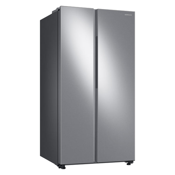 Samsung 28-cu ft Side-by-Side Refrigerator Smart Compatible with Ice Maker with Ice Dispenser ( Fingerprint Resistant Stainless Steel )