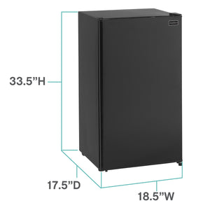 West Bend 3.3-cu ft Mini Fridge with Freezer ( Black ) ENERGY STAR