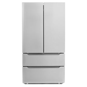 Cosmo Counter-Depth 22.5-cu ft 4 -Door French Door Refrigerator with Ice Maker ( Stainless steel ) ENERGY STAR Certified