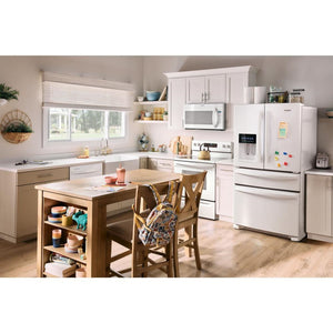 Whirlpool Standard-Depth 24.5-cu ft 4 -Door French Door Refrigerator with Ice Maker with Water and Ice Dispenser ( White ) ENERGY STAR Certified