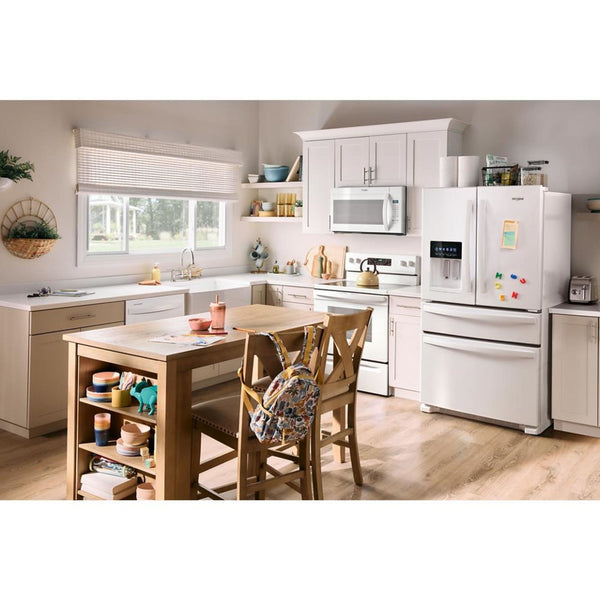 Whirlpool Standard-Depth 24.5-cu ft 4 -Door French Door Refrigerator with Ice Maker with Water and Ice Dispenser ( White ) ENERGY STAR Certified
