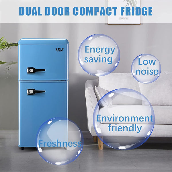 Runesay 3.5-cu ft with Freezer ( Blue ) Garage Ready
