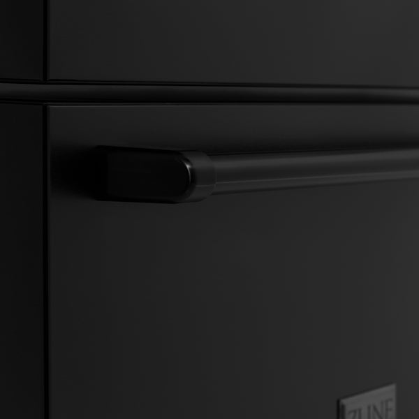 ZLINE KITCHEN & BATH Counter-Depth 22.5-cu ft 4 -Door French Door Refrigerator with Ice Maker ( Fingerprint Resistant Black Stainless Steel ) ENERGY STAR Certified