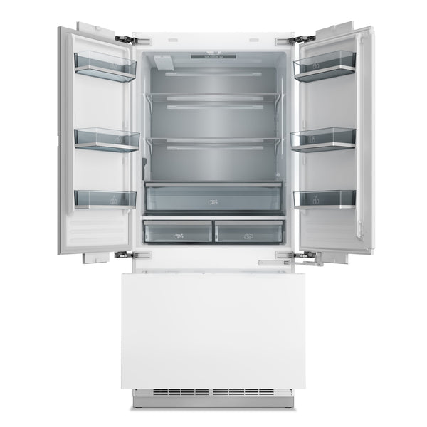 Thor Kitchen Counter-Depth 19.6-cu ft 3 -Door Built-In French Door Refrigerator with Ice Maker with Water Dispenser ( Custom panel ready ) ENERGY STAR Certified