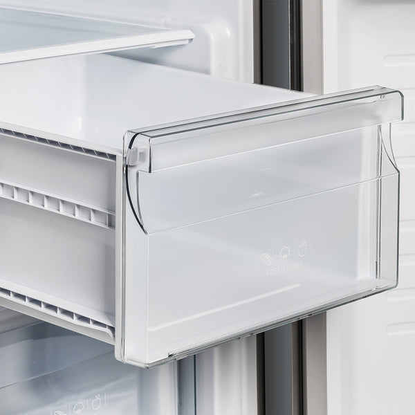 FORNO Salerno 15.6-cu ft Counter-Depth Side-by-Side Refrigerator ( Stainless steel )