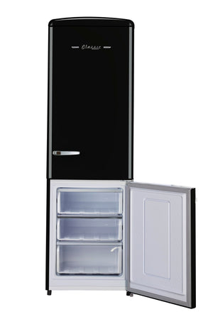 UNIQUE Classic Retro 11.7-cu ft Counter-Depth Bottom-Freezer Refrigerator Midnight Black ) ENERGY STAR Certified