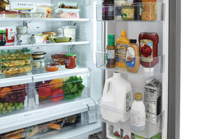 Frigidaire Standard-Depth 27.8-cu ft 3 -Door French Door Refrigerator with Ice Maker with Water and Ice Dispenser ( Fingerprint Resistant Stainless Steel ) ENERGY STAR Certified