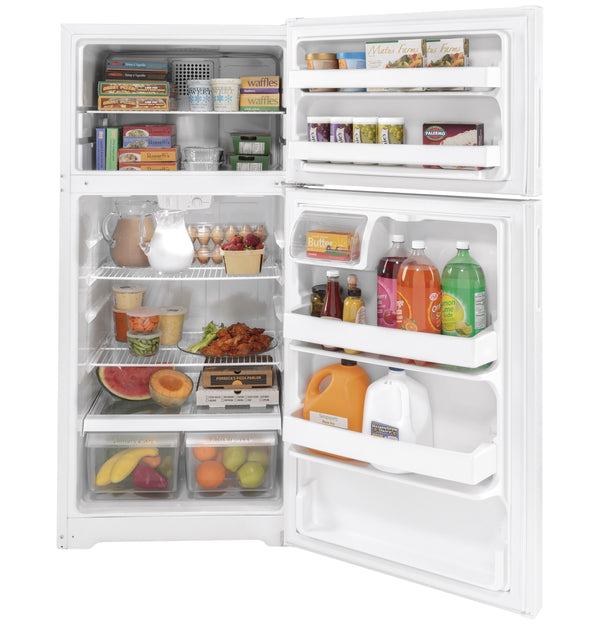 GE 16.6-cu ft Top-Freezer Refrigerator ( White ) ENERGY STAR Certified