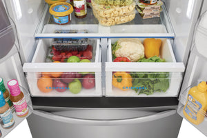 Frigidaire Counter-Depth 17.6-cu ft 3 -Door French Door Refrigerator with Ice Maker ( Fingerprint-Resistant Stainless Look ) ENERGY STAR Certified