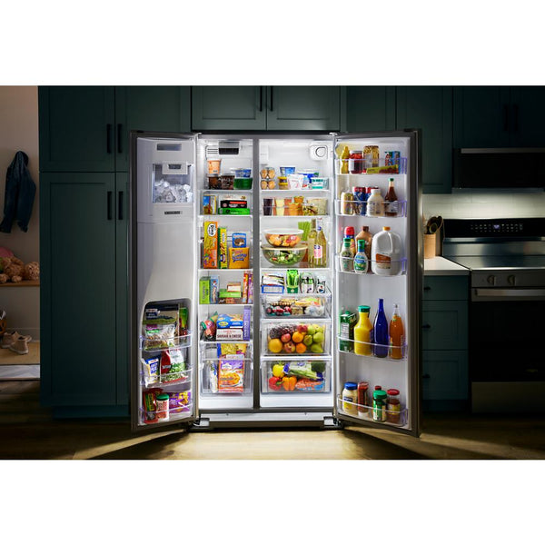 Whirlpool 28.7-cu ft Side-by-Side Refrigerator with Ice Maker ,Water and Ice Dispenser ( Black )