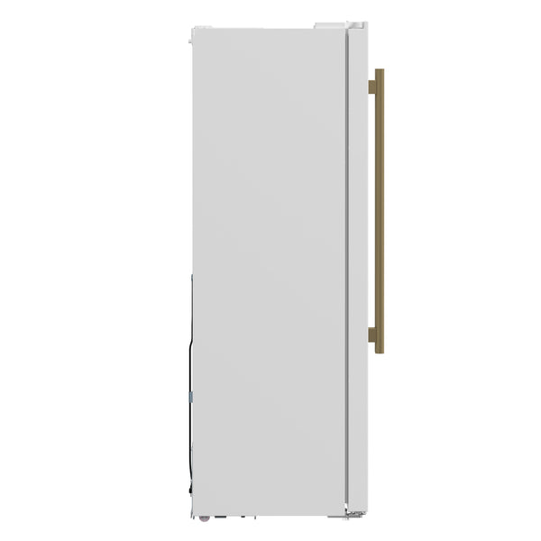 FORNO Salerno Espresso 15.62-cu ft Counter-Depth Side-by-Side Refrigerator ( White )