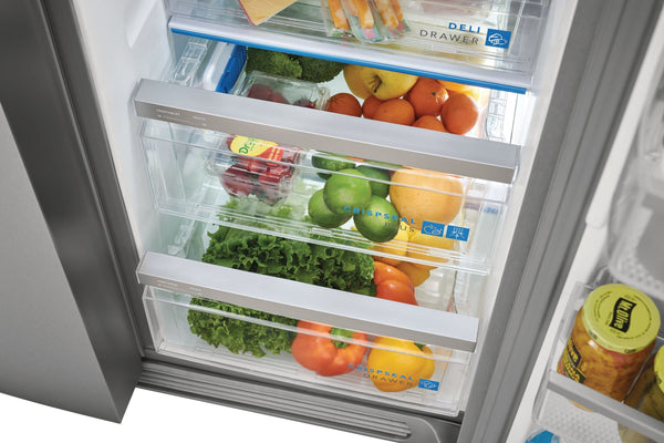 Frigidaire Gallery 25.6-cu ft Side-by-Side Refrigerator with Ice Maker ,Water and Ice Dispenser ( Fingerprint Resistant Stainless Steel ) ENERGY STAR Certified