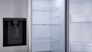 LG 26.6-cu ft Side-by-Side Refrigerator Smart Compatible with Ice Maker ,Water and Ice Dispenser ( PrintProof Stainless Steel ) ENERGY STAR Certified