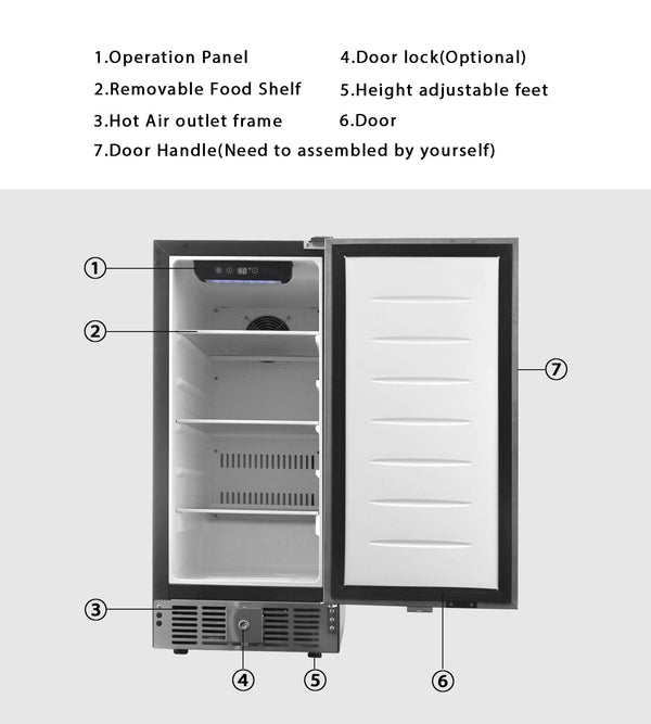 Jeremy Cass 2.9-cu ft with Freezer ( Silver )