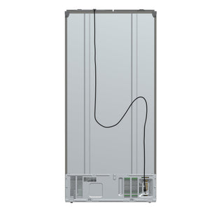 FORNO Salerno 15.6-cu ft Counter-Depth Side-by-Side Refrigerator Built-In ( Stainless steel )