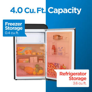 Commercial Cool 4.0-cu ft Mini Fridge with Freezer ( Black )