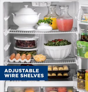 GE 16.6-cu ft Top-Freezer Refrigerator ( White )