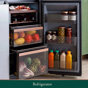 Cafe Counter-Depth 22.9-cu ft 4 -Door Smart Compatible French Door Refrigerator with Ice Maker with Water Dispenser ( Platinum Glass ) ENERGY STAR Certified