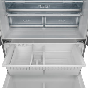 Thor Kitchen Counter-Depth Gordon Ramsay Series 20.3-cu ft 3 -Door French Door Refrigerator with Ice Maker with Ice Dispenser ( Stainless Steel with Navy Accents ) ENERGY STAR Certified