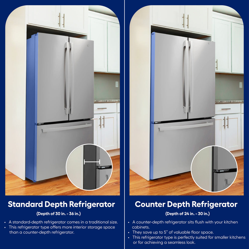 Cosmo Counter-Depth 22.5-cu ft 4 -Door French Door Refrigerator with Ice Maker ( Stainless steel ) ENERGY STAR Certified