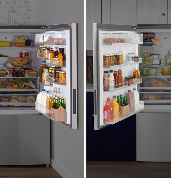 GE 17.7-cu ft Counter-Depth Bottom-Freezer Refrigerator Stainless Steel ) ENERGY STAR Certified