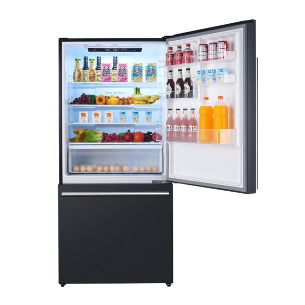 FORNO Milano Espresso 17.2-cu ft Counter-Depth Bottom-Freezer Refrigerator Black ) ENERGY STAR Certified